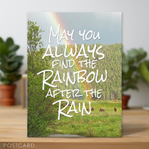 May You Always Find the Rainbow After the Rain Postcard