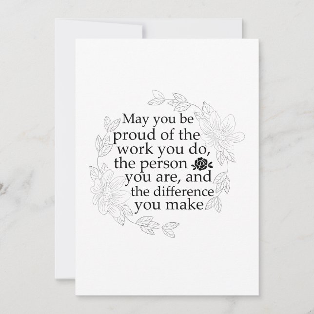 May You Be Proud of the Work You Do Holiday Card (Front)
