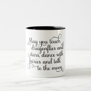 May you dance with fairies Irish Blessing Two-Tone Coffee Mug