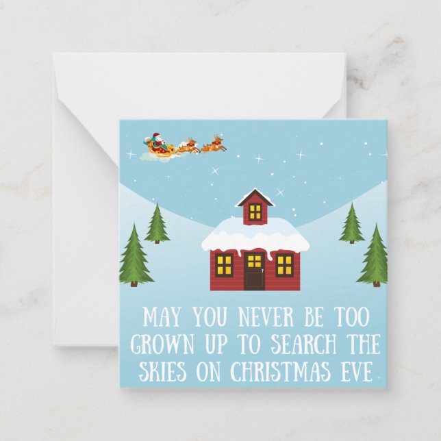 May you Never be too old - Christmas Eve Card (Front)
