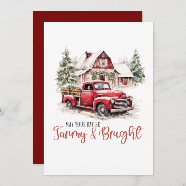 May Your Be Merry and Bright  Invitation (Front/Back)
