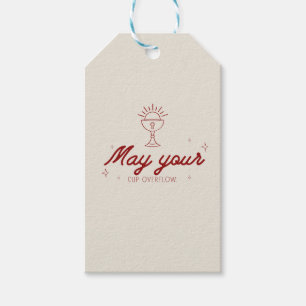 May Your Cup Overflow. Customisable Photo Favour Gift Tags