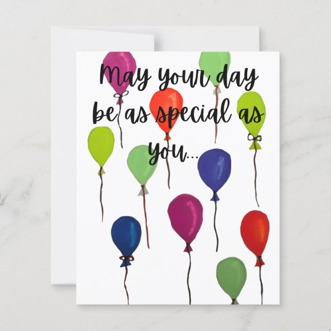 May your day be special colourful balloons (Front)