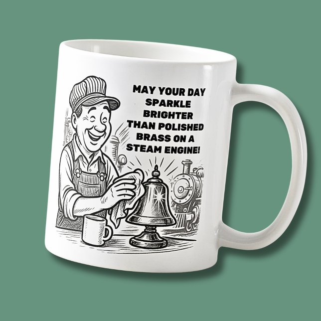 May Your Day Sparkle Brighter Steam Train  Coffee Mug (Creator Uploaded)