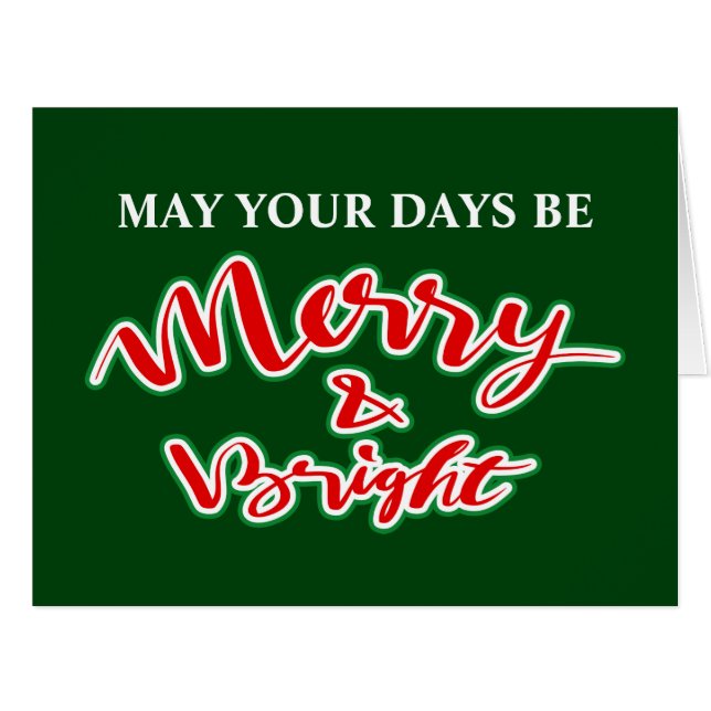 May your days be merry and bright quote Christmas (Front Horizontal)