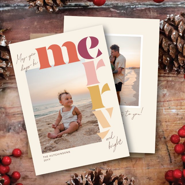 May Your Days Be Merry Colourful Christmas Card (Creator Uploaded)