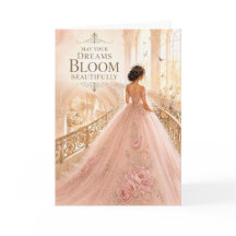 May Your Dreams Bloom Beautifully Quinceañera Card
