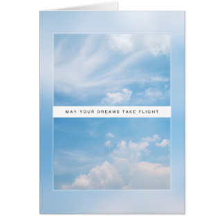 May Your Dreams Take Flight – Cloud Birthday Card