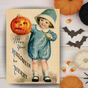 May Your Halloween Be Merry Custom Vintage Holiday Card