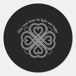 May Your Heart Be Light And Happy Teacher Classic Round Sticker