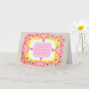 May Your Heart Remain Sweet Goodwill Wishing  Card