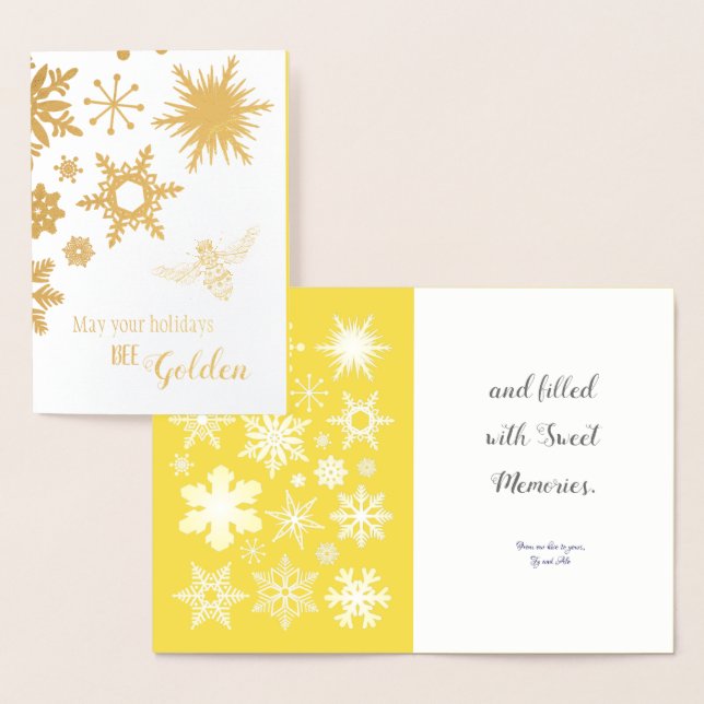 May Your Holidays Bee Golden | Customisable Card (Display)