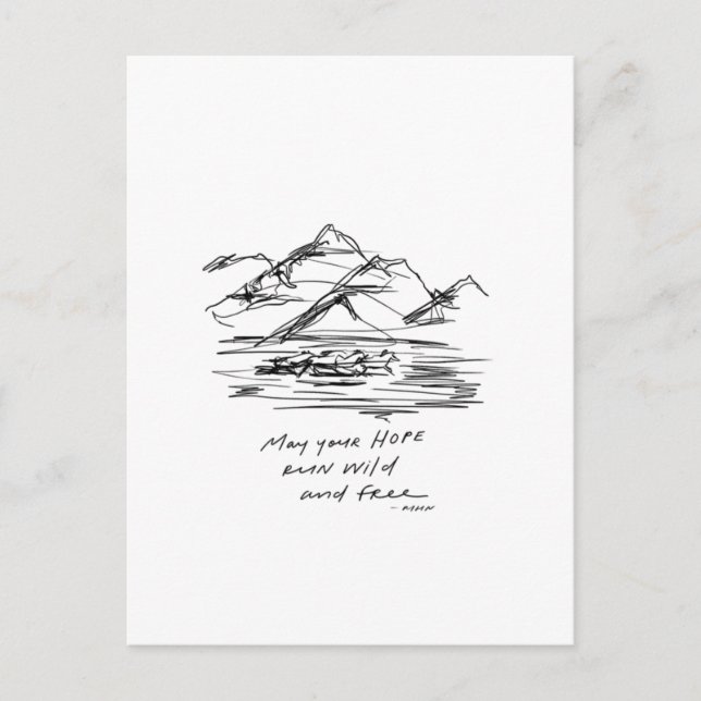 May your hope run wild and free - inspirational postcard (Front)