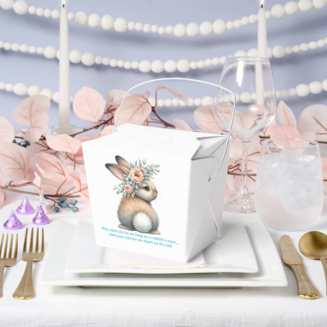 May Your Joy Be As Long As A Rabbit's Ears  Favour Box (Wedding)