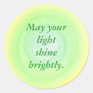 May your light shine brightly affirmation stickers