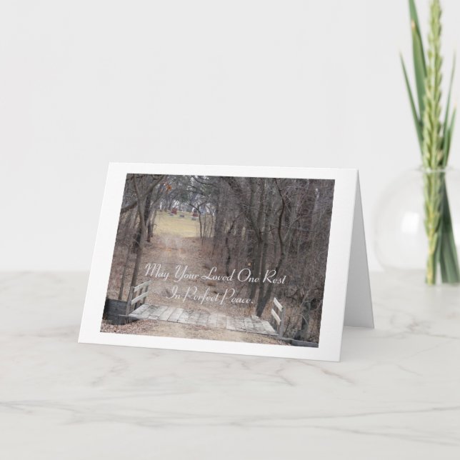 May Your Loved One Rest In Perfect Peace on a Card (Front)