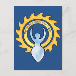 May Your Spirit Shine Brightly Goddess Postcard