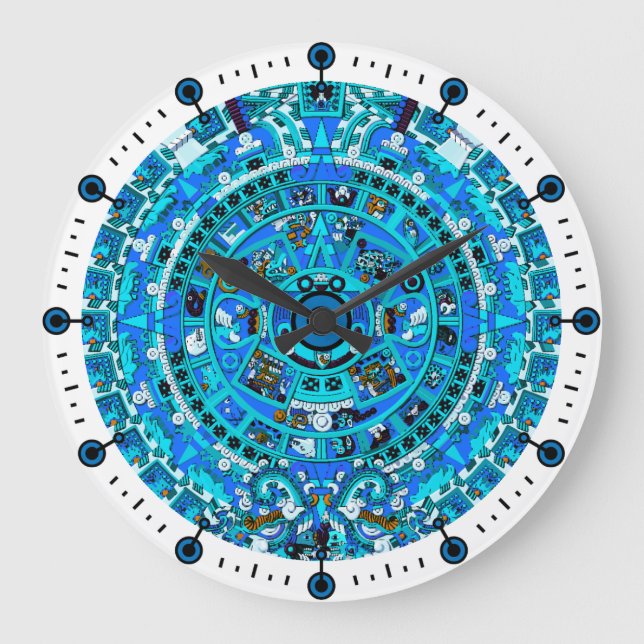Maya Aztec Calendar 2012 Wall Clock (Front)