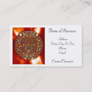 maya aztec calendar personal business card