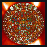Maya Aztec Calendar Poster<br><div class="desc">Maya Aztec Calendar Poster. Upgrade to a canvas print and/or add a custom frame for a spectacular piece of wall art.</div>
