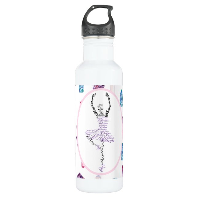 Maya Ballerina Personalised Dancer Gift 710 Ml Water Bottle (Front)