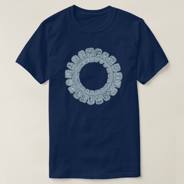 Maya Calendar Blue T-Shirt (Design Front)