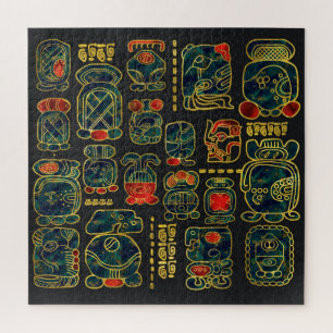 Maya Calendar Glyphs composition Jigsaw Puzzle