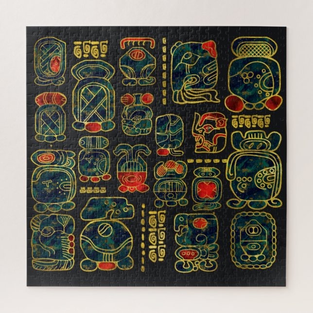 Maya Calendar Glyphs composition Jigsaw Puzzle (Vertical)