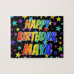 "MAYA" First Name, Fun "HAPPY BIRTHDAY" Jigsaw Puzzle