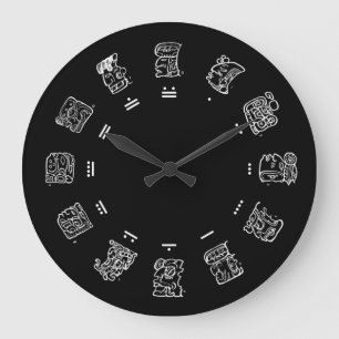 Maya Glyph Large Clock