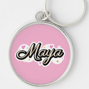 Maya name cute design key ring