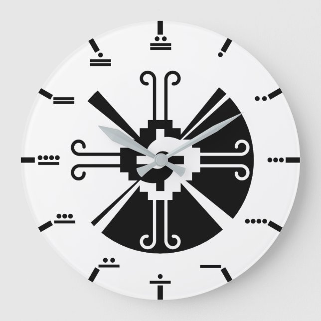 Maya numerals - Hunab Ku Wall Clock. Large Clock (Front)