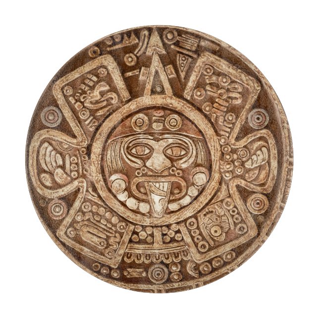 Maya Tribal Pagan: Ornamental Texture Cutting Board (Front)