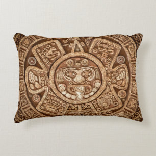 Maya Tribal Pagan: Ornamental Texture Decorative Cushion
