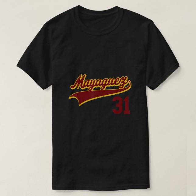 Mayaguez Baseball Camiseta Beisbol Puerto Rico Tee (Design Front)