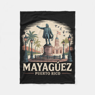 Mayaguez Puerto Rico Souvenir  Fleece Blanket