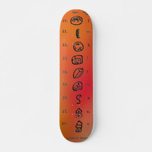 Mayan Alphabet Skateboard