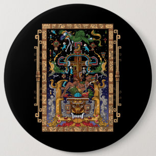 Mayan Astronaut King Pakal 6 Cm Round Badge
