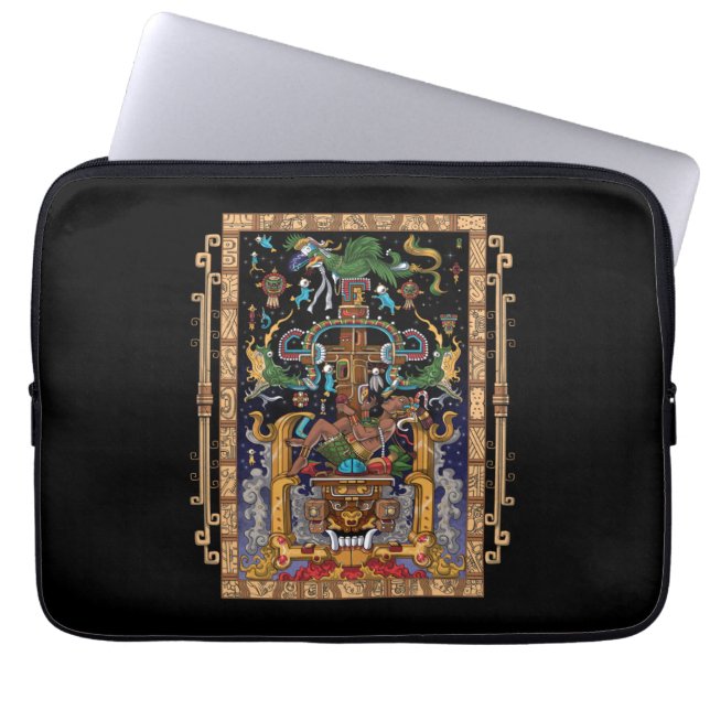 Mayan Astronaut King Pakal Laptop Sleeve (Front)