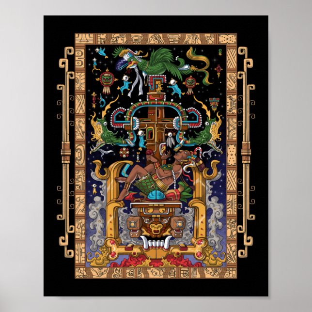 Mayan Astronaut King Pakal Poster (Front)