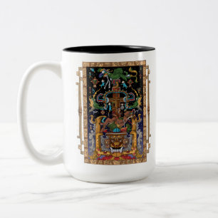 Mayan Astronaut King Pakal Two-Tone Coffee Mug
