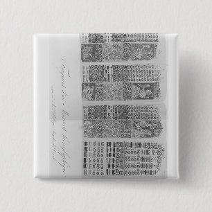 Mayan astronomical tables with the eclipses 15 cm square badge