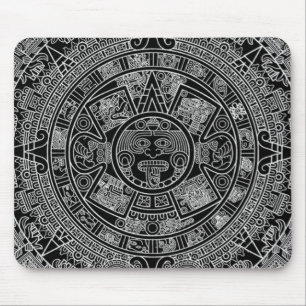 Mayan Aztec Calendar (black) 12.21.2012 Mouse Pad