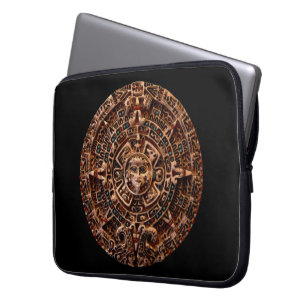 Mayan-Aztec Sun Calendar Old Mexico Laptop Sleeve