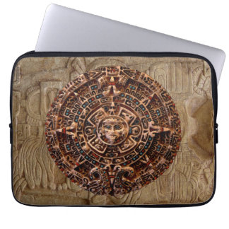 Mayan-Aztec Sun Calendar Old Mexico Laptop Sleeve