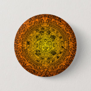 Mayan Calendar 6 Cm Round Badge