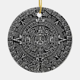 Mayan Calendar Ceramic Ornament