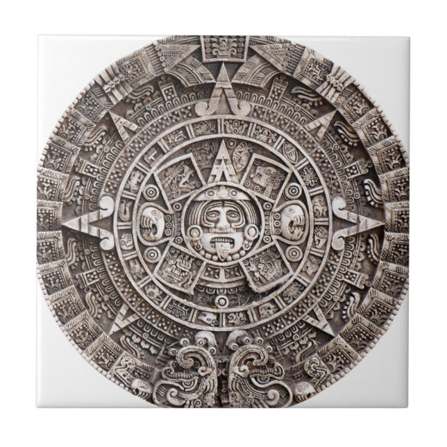 Mayan Calendar Ceramic Tile (Front)