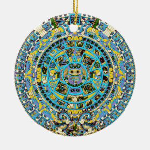 mayan calendar ceramic tree decoration