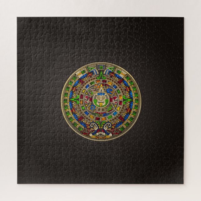 Mayan Calendar - colour Jigsaw Puzzle (Vertical)